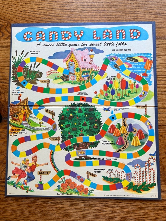 Milton Bradley Other - Vintage 1962 Candy Land Game Board — good condition- 10 game cards also included
